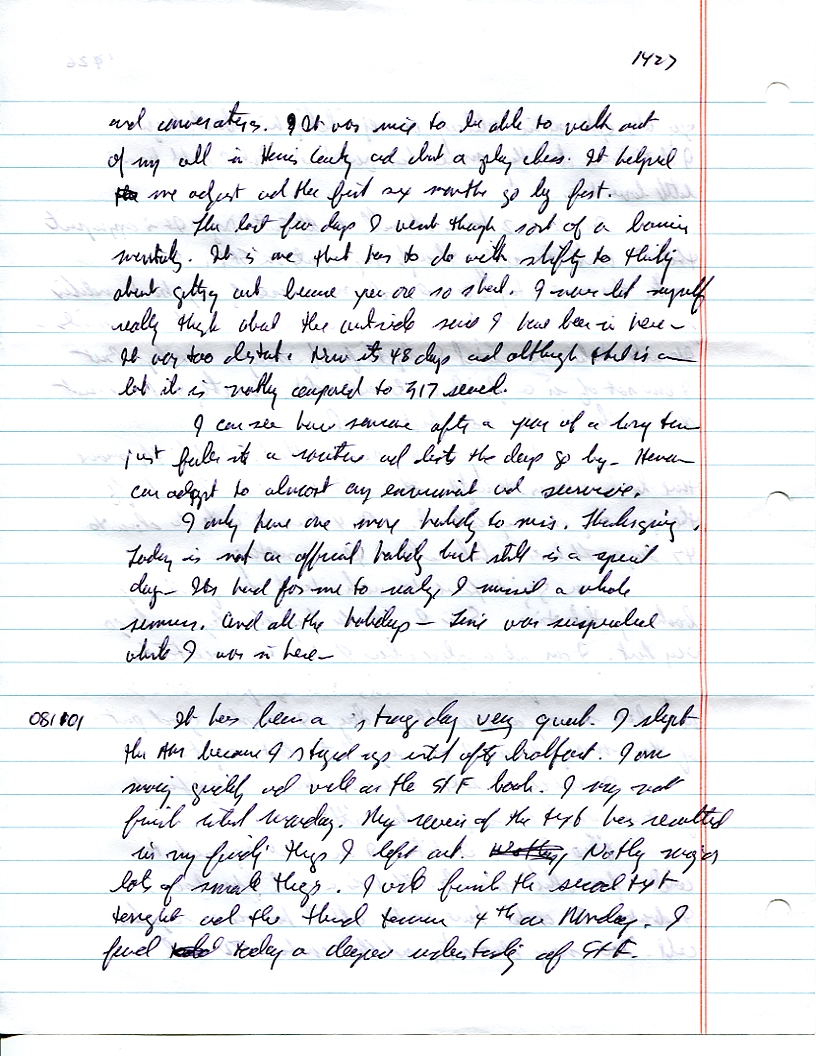 Dr John WorldPeace 2008 Prison Journal